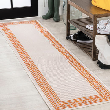 Lucia Classic Diamond Border Indoor/outdoor Area Rug
